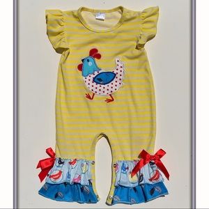 Farm Print Romper/ XXS / 6-12m